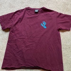 Santa Cruz maroon t shirt